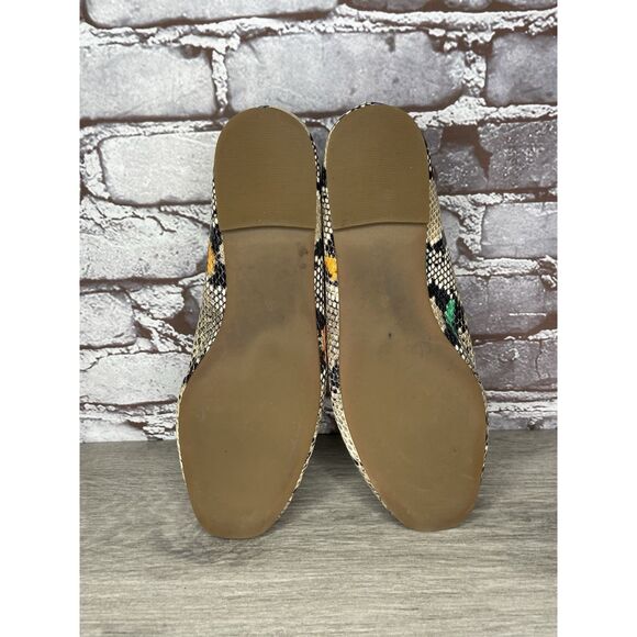 Madewell The Cory Snake Embossed Leather Ballet Flats Women’s Sz 8M US/38.5EU - Picture 7 of 16